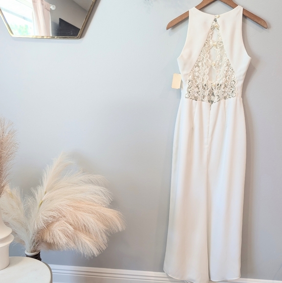 Vintage Joseph Ribkoff Cream Lace Midi Dress - Picture 8 of 13